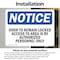 Signmission Door To Remain Locked Access To Area Is OSHA Notice Sign, Vinyl Decal, 14in W x 10in L, 2PK OS-2PACK-NS-D-1014-L-11527 - alternate 4